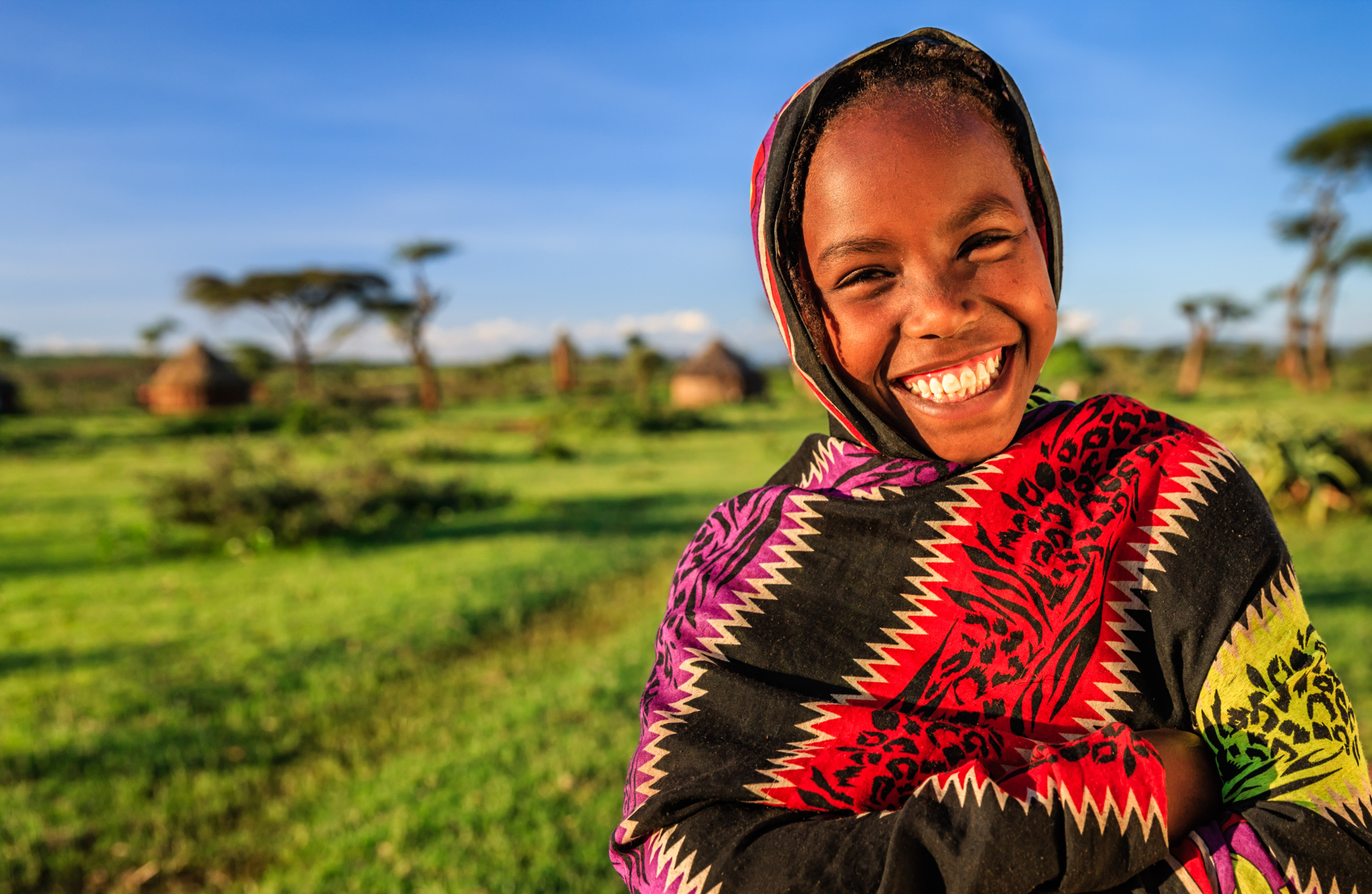 East african girl smiling